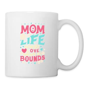 mom life where love knows no bounds - Mug - white - Right
