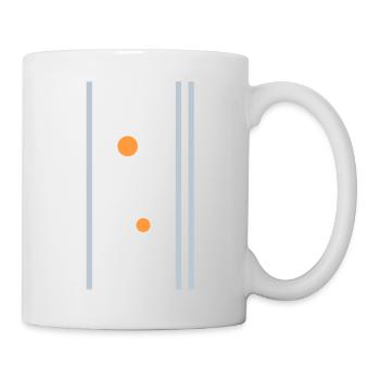 Abstraktes Design - Tasse - Weiß - Rechts