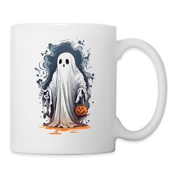 Halloween sorcière heure fantôme à la recherche de bonbons - Mug blanc - blanc - Droite