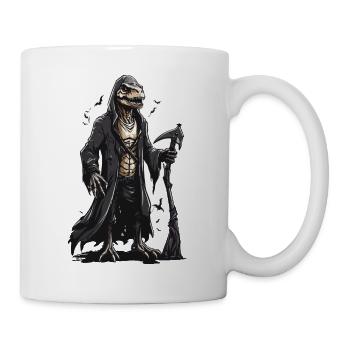 Lizards Mage Grim Reaper Halloween Design - Mug - white - Right