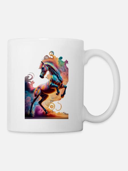 colorful horse - Mug - white
