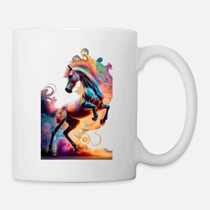 colorful horse - Mug - white