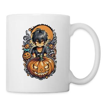 Halloween - Pumpkin and Witch Manga - Mug - white - Right
