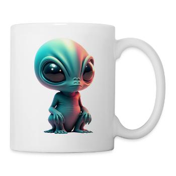 Joyeux Halloween mignon extraterrestre effrayant drôle effrayant - Mug blanc - blanc - Droite