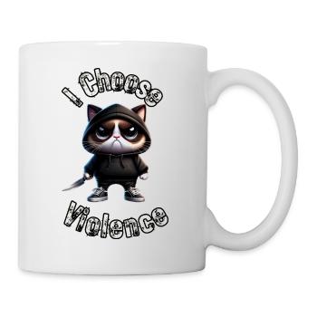 I Choose Violence Cat I Cat Lover I Anti Social - Mug - white - Right