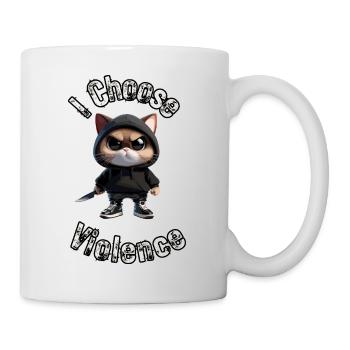 I Choose Violence Cat I Cat Lover I Anti Social - Mug - white - Right
