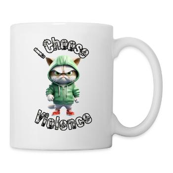 I Choose Violence Cat I Cat Lover I Anti Social - Mug - white - Right