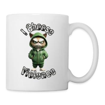I Choose Violence Cat I Cat Lover I Anti Social - Mug - white - Right