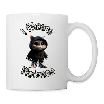 I Choose Violence Cat I Cat Lover I Anti Social - Mug - white - Right