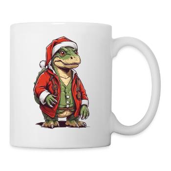 Christmas T-Rex Santa Claus Fun - Mug - white - Right