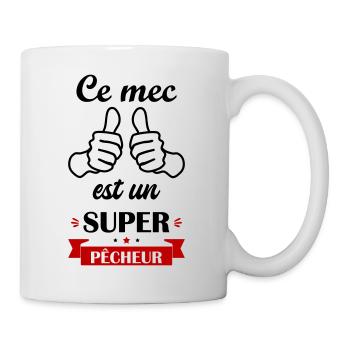 Ce mec est un super pêcheur, pêche, cadeau noel - Mug blanc - blanc - Droite