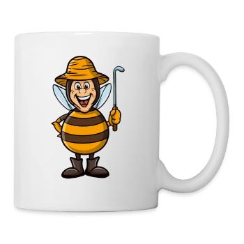 funny beekeeper as bee - Mug - white - Right