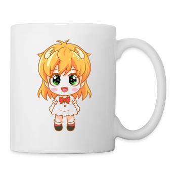 Manga Bande Dessinée Fille - Mug blanc - blanc - Droite