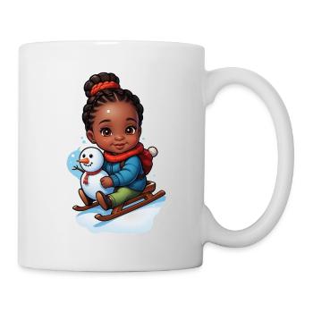 Child Sleighing Winter Gift Idea - Mug - white - Right
