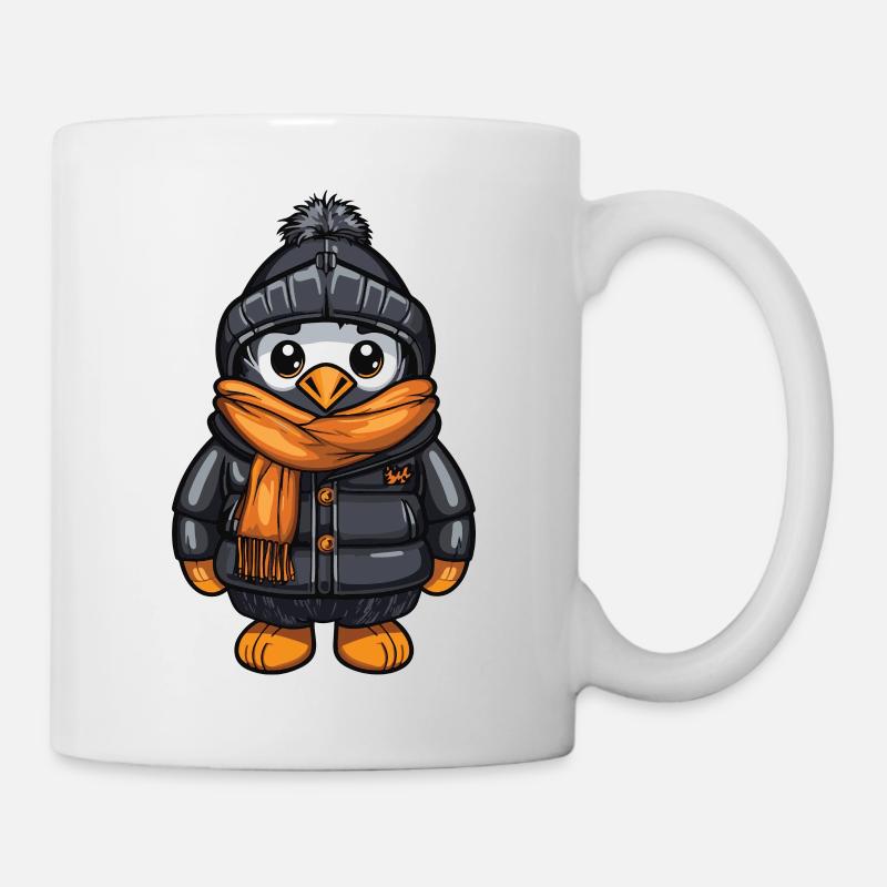 Pinguin Comic Niedlich Winter - Tasse - Weiß