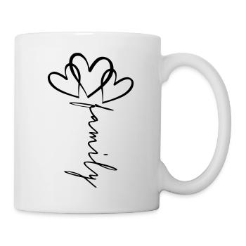 Family Schrift Herzblume - Tasse - Weiß - Rechts