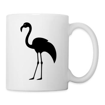 flamant rose - Mug blanc - blanc - Droite