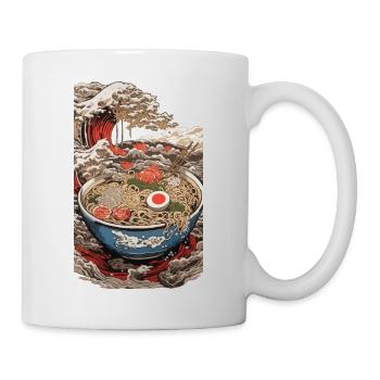 Japan Retro Ramen Ukiyo-e Tokyo Wave Art - Mug - white - Right