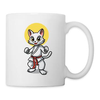 Chat de combat - Mug blanc - blanc - Droite