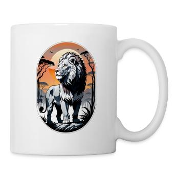 Lion, Lion Cub and Jungle - Mug - white - Right