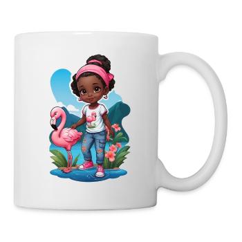 Idée cadeau flamant rose pour les enfants - Mug blanc - blanc - Droite