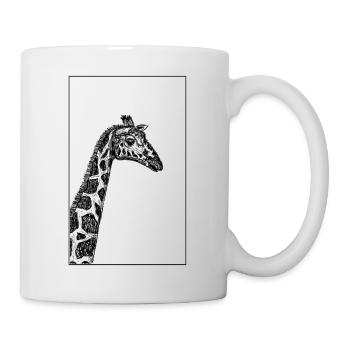 Giraffe Skizze - Tasse - Weiß - Rechts