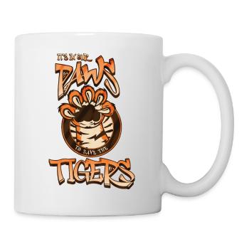 It's in our paws to save the tigers - Mug - white - Right