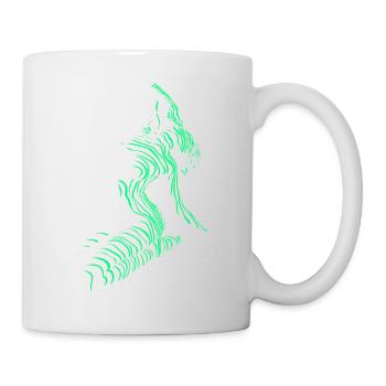 Beautiful female paint art zebra colorful woman - Mug - white - Right
