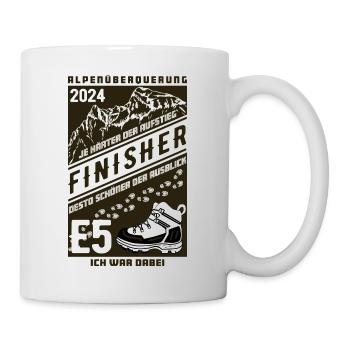 Alpenüberquerung E5 Finisher 2024 - Tasse - Weiß - Rechts