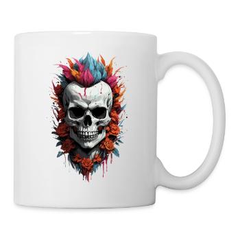 Skull Flowers Alternative Punk Rock - Mug - white - Right