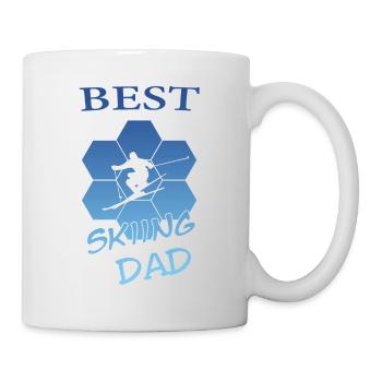 best skiing dad - Tasse - Weiß - Rechts