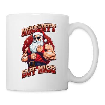 Bath Santa Claus Muscles Strong Christmas - Mug - white - Right
