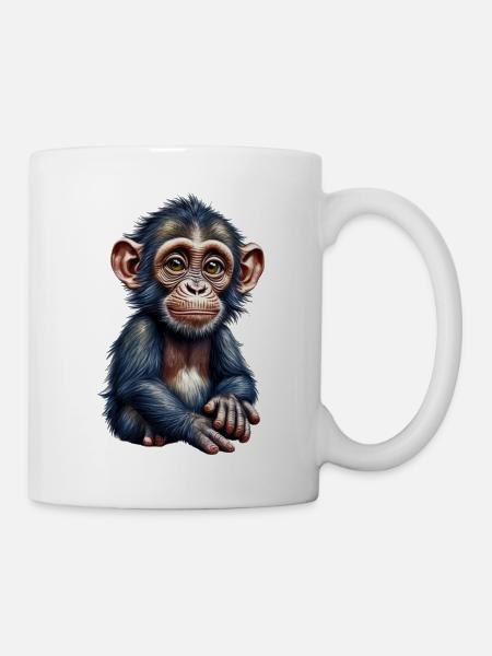 Singe singe - Mug blanc - blanc
