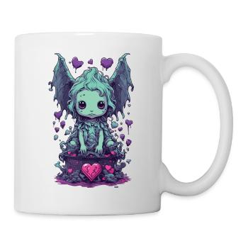 Gothic Ghoul Kawaii Love Monster Pastel Design - Mug - white - Right