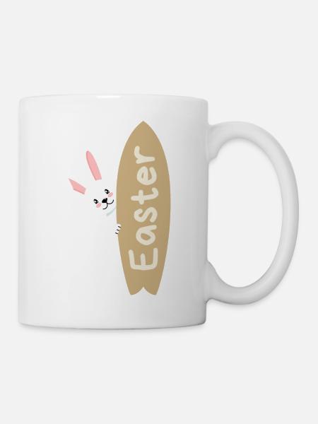 Surf Osterhase - Tasse - Weiß