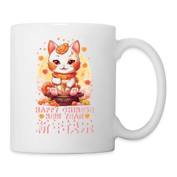 Joyeux Nouvel An Chinois 2024 Chat Porte-bonheur Matching - Mug blanc - blanc - Droite
