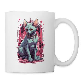 Magical Sphynx Cat Pastel Gothic Illustration - Mug - white - Right