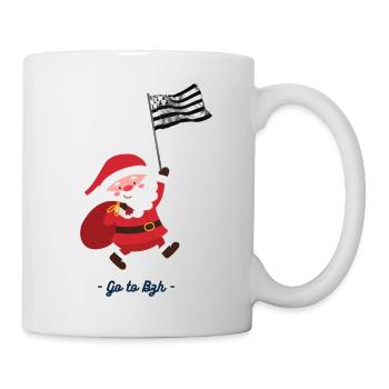 Breton Santa Claus on the march - Mug - white - Right
