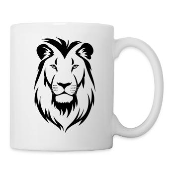 Felin Dschungel Löwenkopf - Tasse - Weiß - Rechts