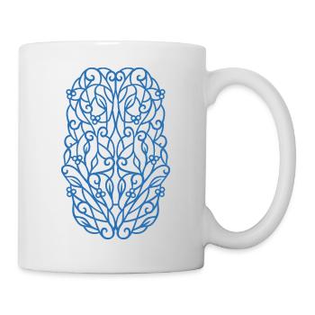 Élément décoratif élégant bleu - Mug blanc - blanc - Droite