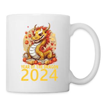 Year Of The Dragon Happy Chinese New Year 2024 - Tasse - Weiß - Rechts