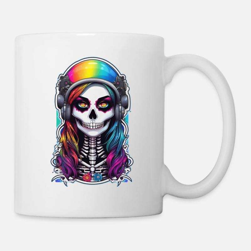 halloween - rock et arc en ciel - Mug blanc - blanc