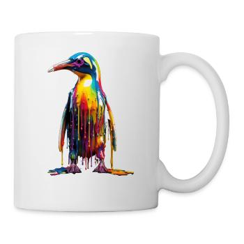 Pingouin arc-en-ciel - Mug blanc - blanc - Droite