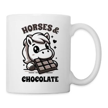 Chevaux et dicton de chocolat - Mug blanc - blanc - Droite