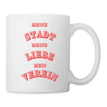 Rot-Weiß - Tasse - Weiß - Rechts