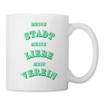 Grün weiß - Tasse - Weiß - Rechts