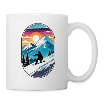 snowboard neige et ski - Mug blanc - blanc - Droite