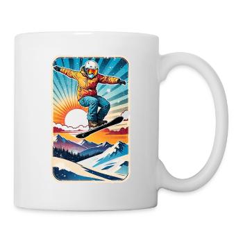 snowboard neige et ski - Mug blanc - blanc - Droite