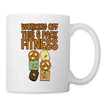 Travailler sur ce pack de 6 fitness 4 - Mug blanc - blanc - Droite