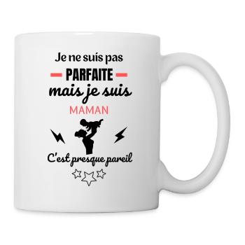 Je ne suis pas parfaite - cadeau maman ( humour ) - Mug blanc - blanc - Droite